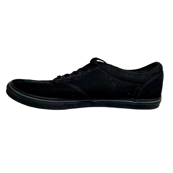 Vans Womens Size 9 Casual Sneakers Skateboarding Shoes Black Canvas Low Top EUC - Picture 3 of 7